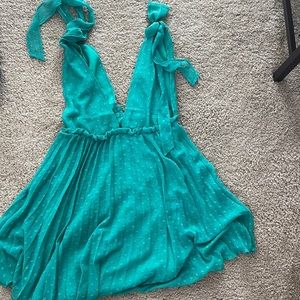 Asos design tie shoulder mini dress